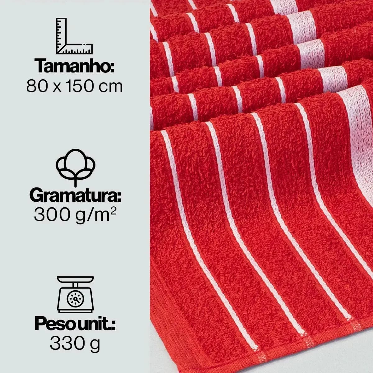 Kit C/ 4 Toalha De Banho Gigante 80 X 150 Cm Atacado + Softmax — imagem 5