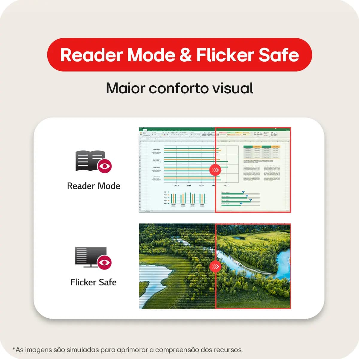 Monitor LG LED 20" - HD+, 75Hz, 2ms, HDMI/VGA, Modo Leitura, Flicker Safe, Black Stabilizer, Dynamic Action Sync, Preto- 20U401A — imagem 4