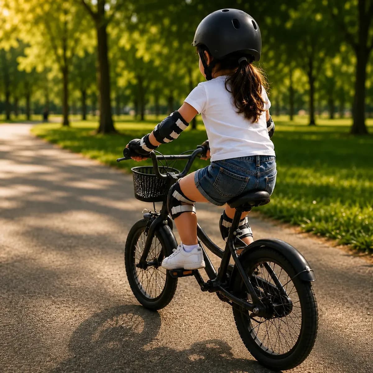 Kit Proteção Capacete Ajustável Infantil Protetor Cor Preto — imagem 5