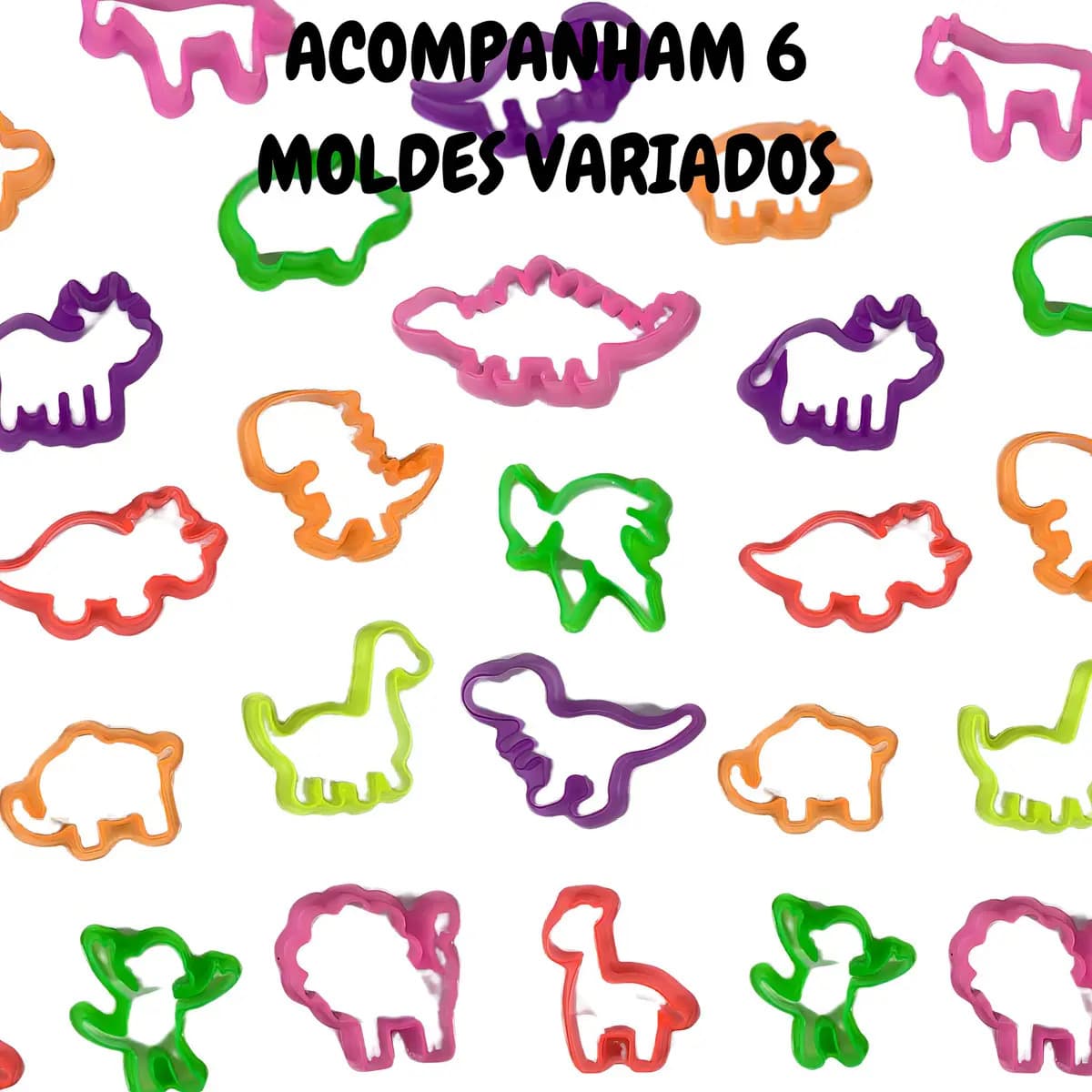 Kit Massinha de Modelar 20 Potes 50g Diver Toys com Moldes Sortidos — imagem 6