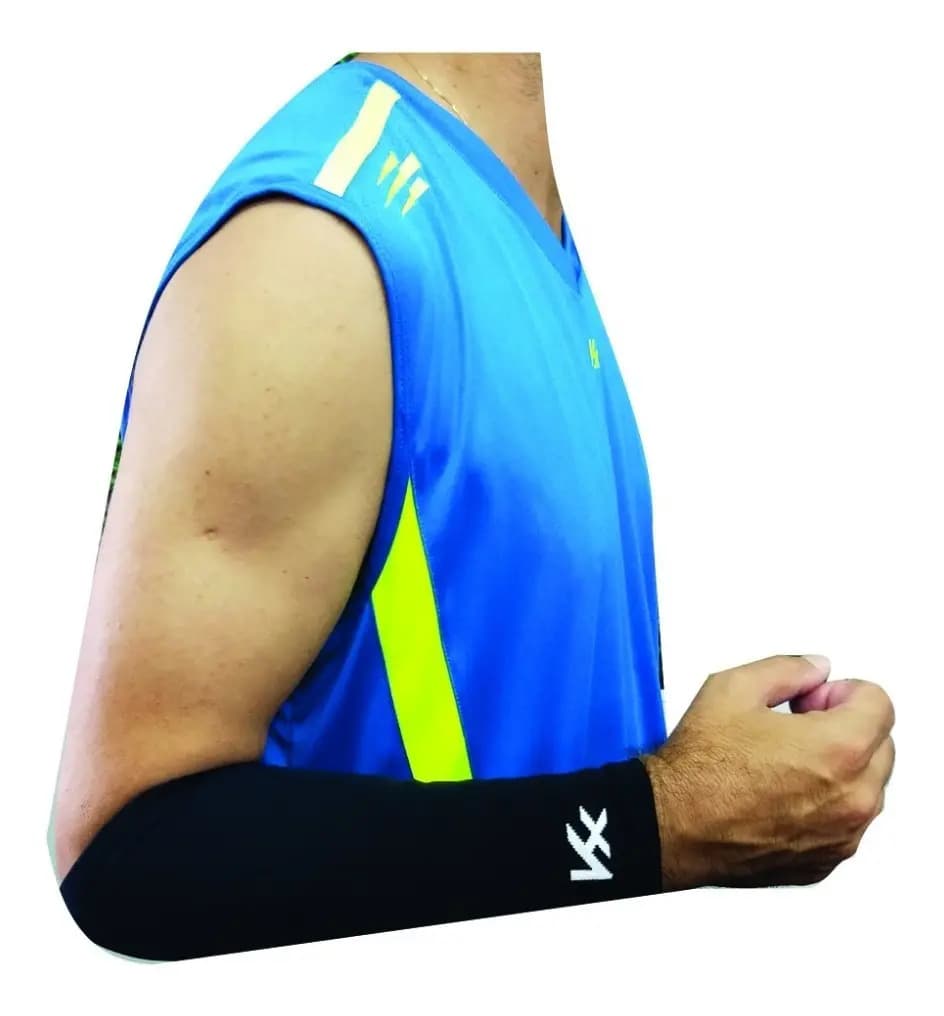 Manguito Curto Preto Kanxa Light(7797)Para Ciclismo Corrida Vôlei Tamanho G/gg — imagem 3