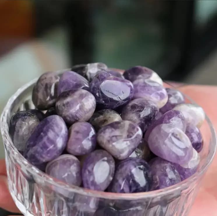 Cristal Ametista Rolada 200g Pedras Semipreciosas Naturais Violeta Kit 35 Unidades — imagem 4