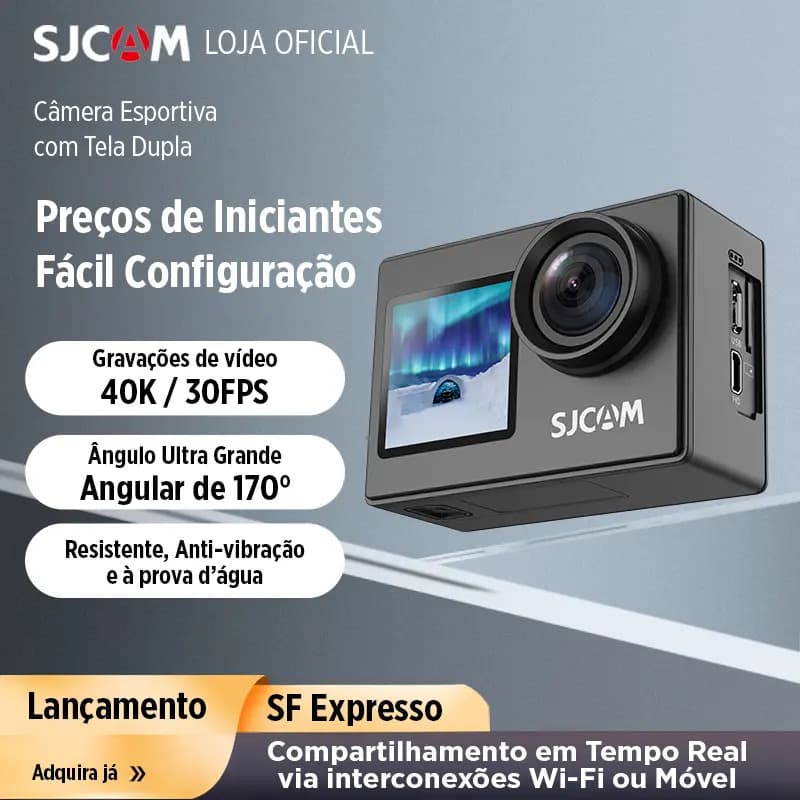 Câmera Filmadora Sport 4k Sjcam Sj4000 Tela Dupla Wi-fi Hd 16mp Prova Dágua — imagem 2