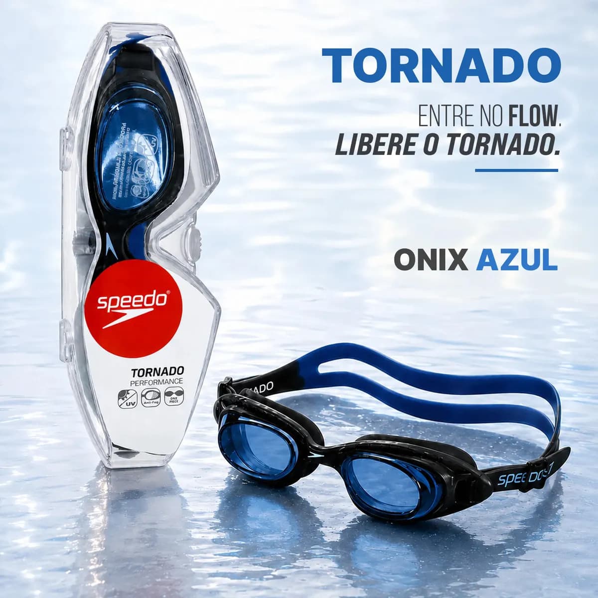 Óculos De Natação Speedo Tornado Treinamento Anti-fog Cor Cinza — imagem 4
