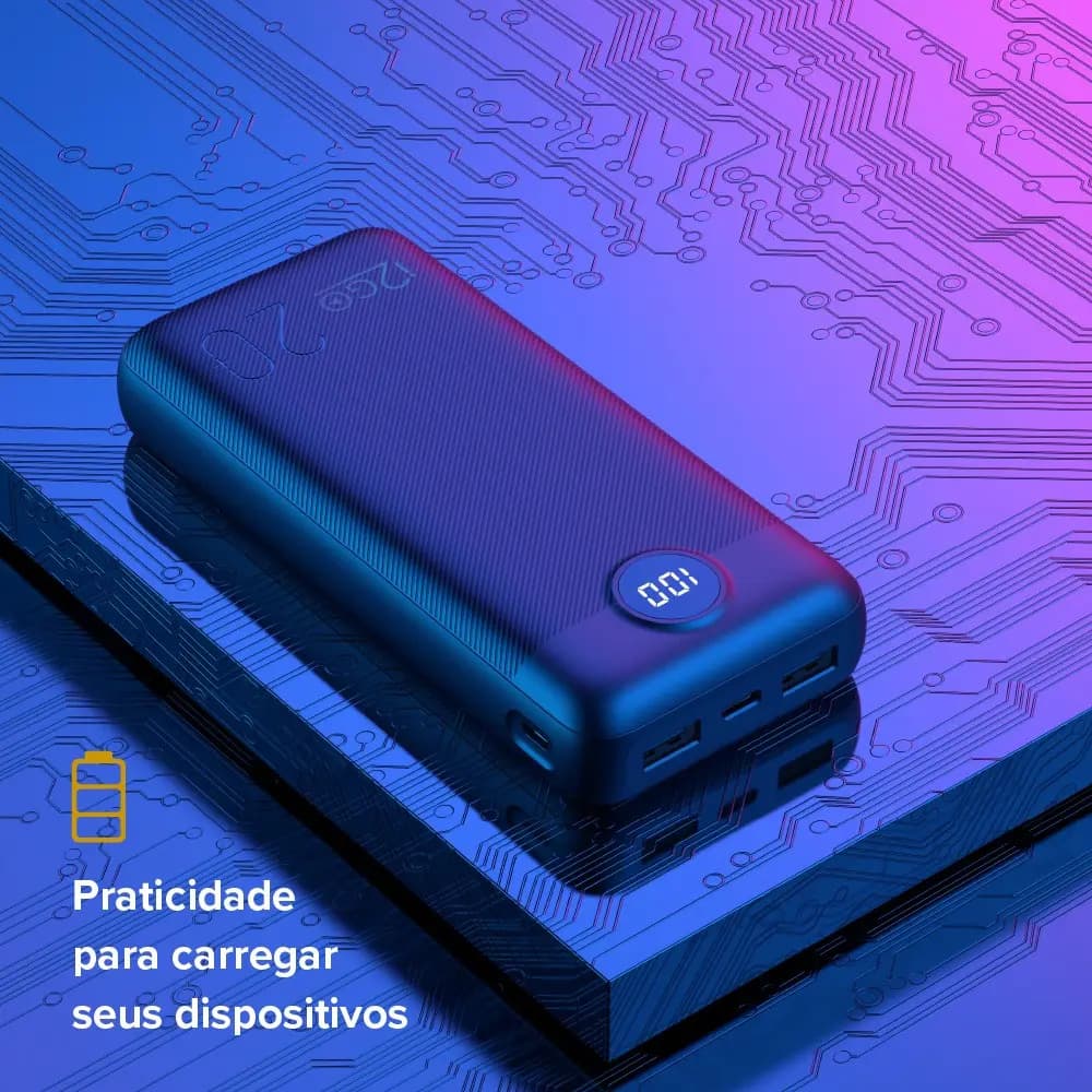 Carregador Portátil Power Bank Turbo i2GO 20000mah 20w Com Display Digital — imagem 6