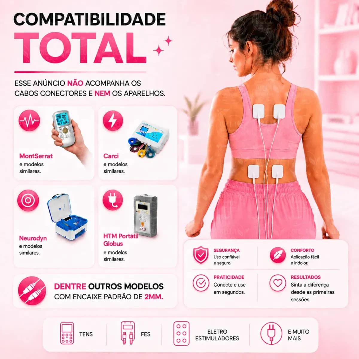 Adesivo Eletrodo Tens - 5x5 - Kit Com 10 Unidades - Cor Branco — imagem 5