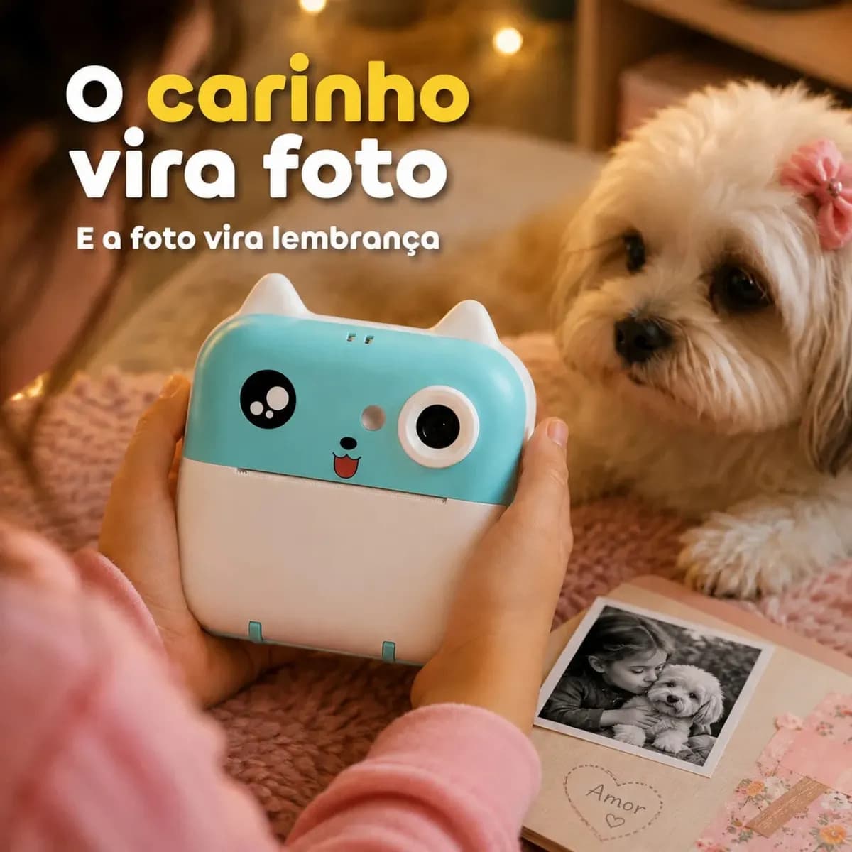 Câmera Infantil Instantânea Full Hd Fotos Jogos Divertidos Cor Azul — imagem 4