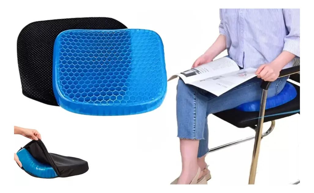 Almofada de Gel Retangular Antiescaras para Cadeira, da Macarons Bazar — imagem 6