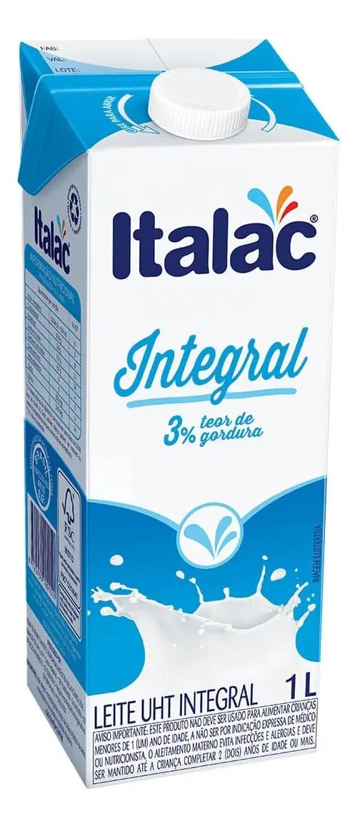 Leites Uht Italac Integral 1L Pack com 12 unidades — imagem 2