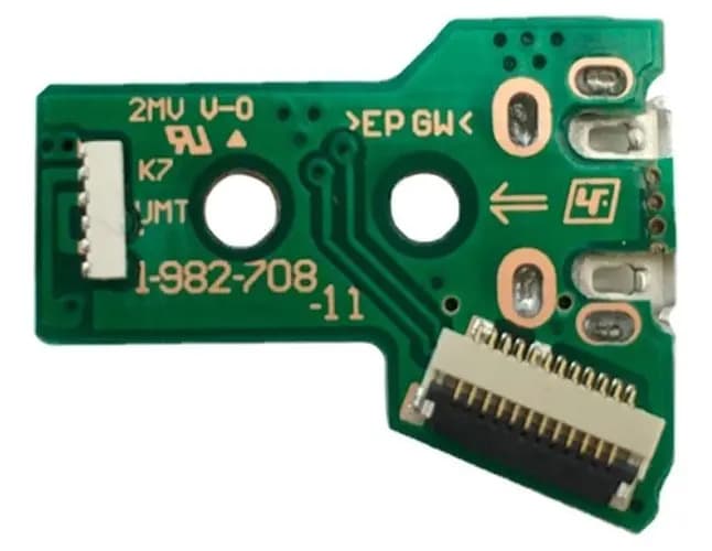 Kit 2 Placa Usb Para Controle Ps4 Jds-055 050 + 2 Cabo Flat 12 Vias — imagem 6