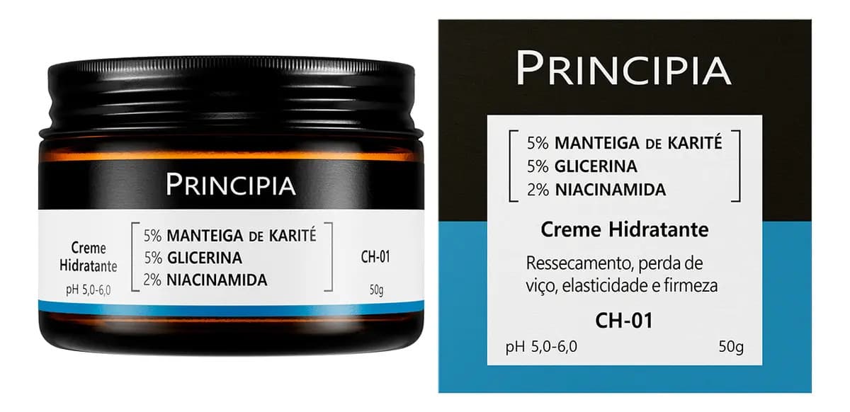 Creme Hidratante Facial Principia Ch-01 Karité Glicerina 50g Todo Tipo De Pele Dia/noite — imagem 3