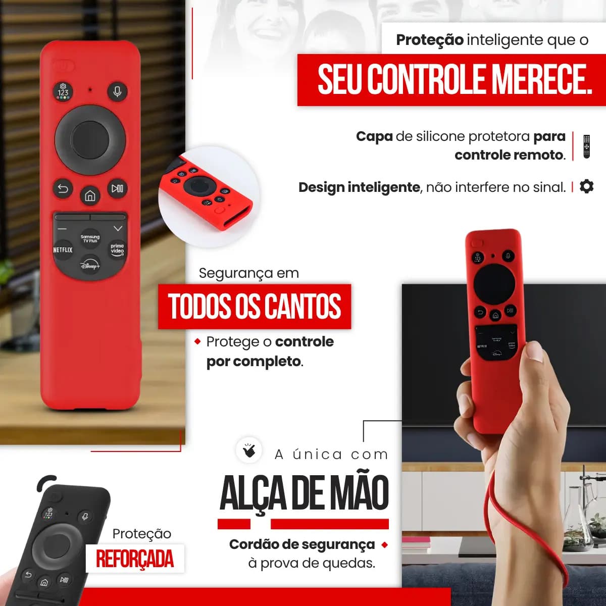 Capa Controle Remoto Para Tv Samsung Silicone Bn59-01432a Cor Smart Capinha Protetora 2023 Solar Case 4k Qled Cell Cristal Led Serie Impermeável Remote Uhd Sola — imagem 2