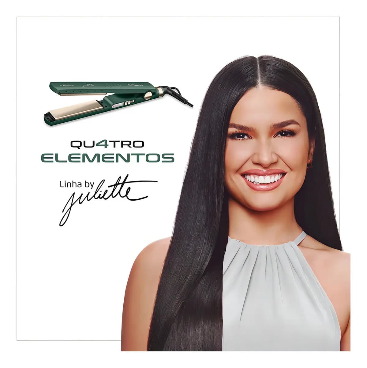 Prancha Alisadora By Juliette Mondial Verde Oliva Bivolt P-JU-02 — imagem 2