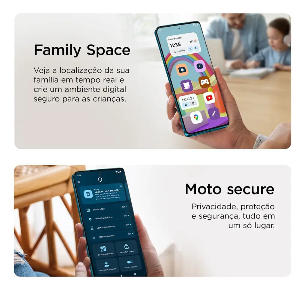 Smartphone Motorola Moto g35 5G - 128GB 4GB RAM+8GB Ram Boost, e Camera 50MP com AI NFC Tela 6.7" com Superbrilho - Grafite — imagem 5