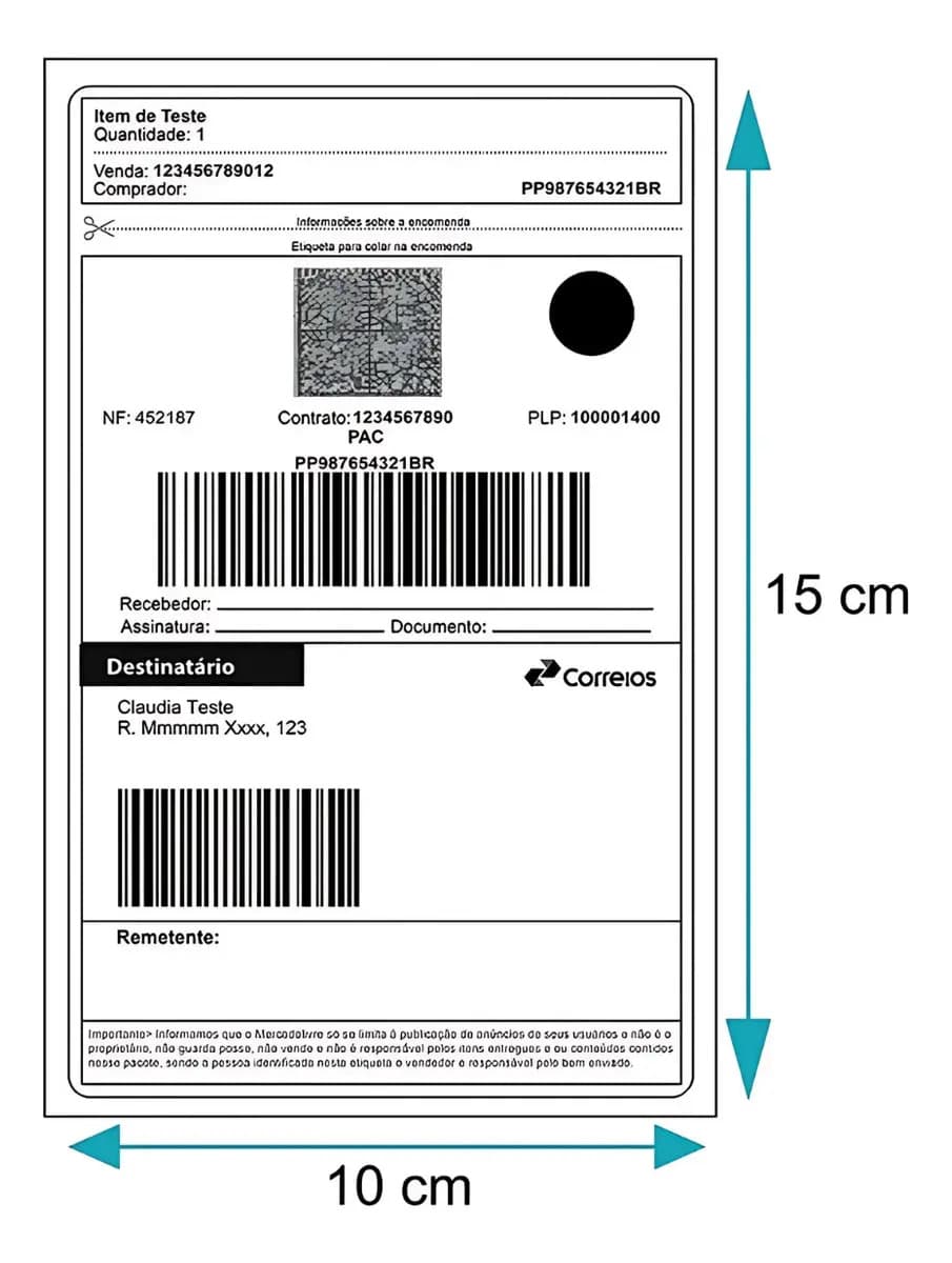 4000 Etiqueta 10x15 Para Impressora Térmica C/ Serrilha Resm Cor Branco Gigantes do Bazar — imagem 3