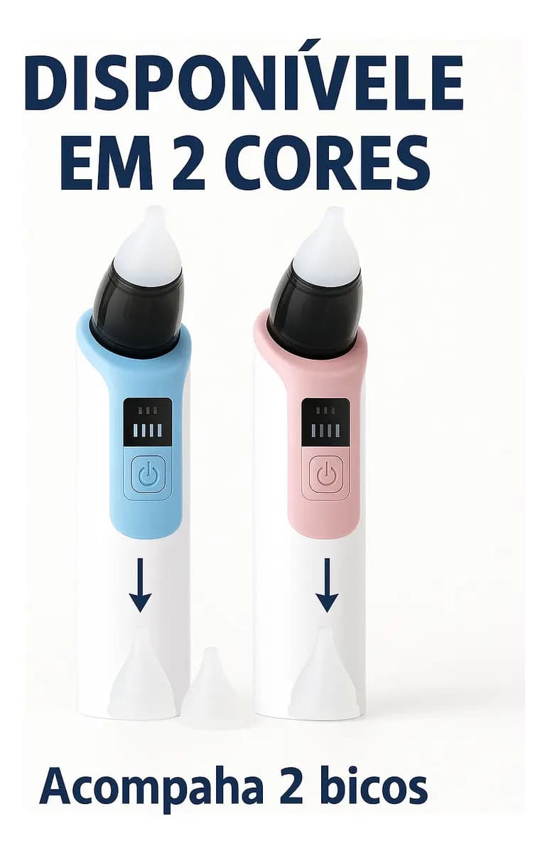 Aspirador Nasal Elétrico Infantil Recarregável Rosa - Sugador De Nariz Silencioso Para Bebês E Crianças, 5 Níveis De Sucção, Higiênico, Bivolt + Bicos De Silico — imagem 4