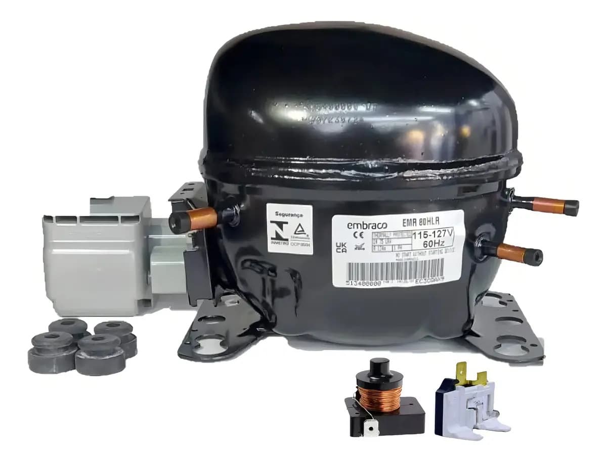 Compressor Embraco EMR80HLR 1/4+ R134A para Geladeira e Freezer — imagem 2