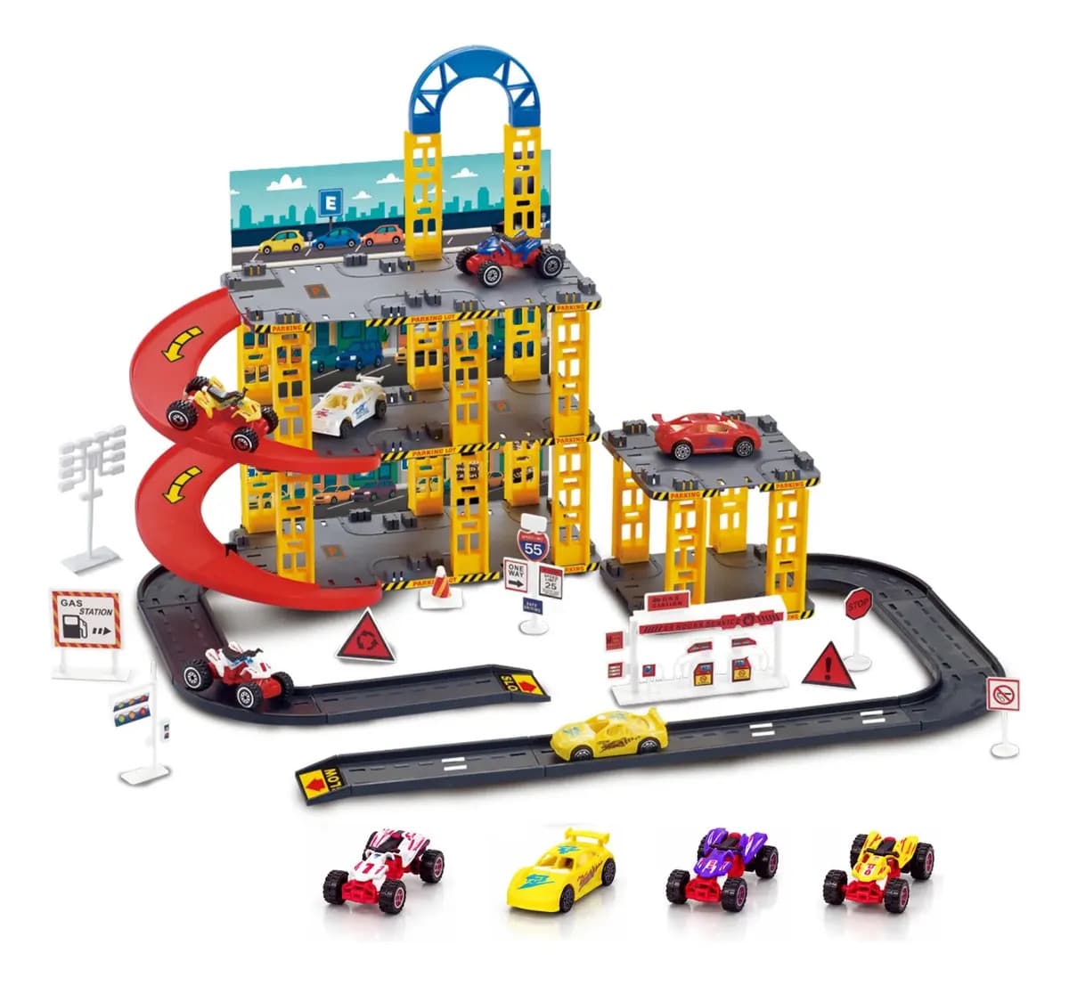 Pista De Carrinhos Brinquedo Infantil Corrida Lava Rápido Colorido — imagem 2