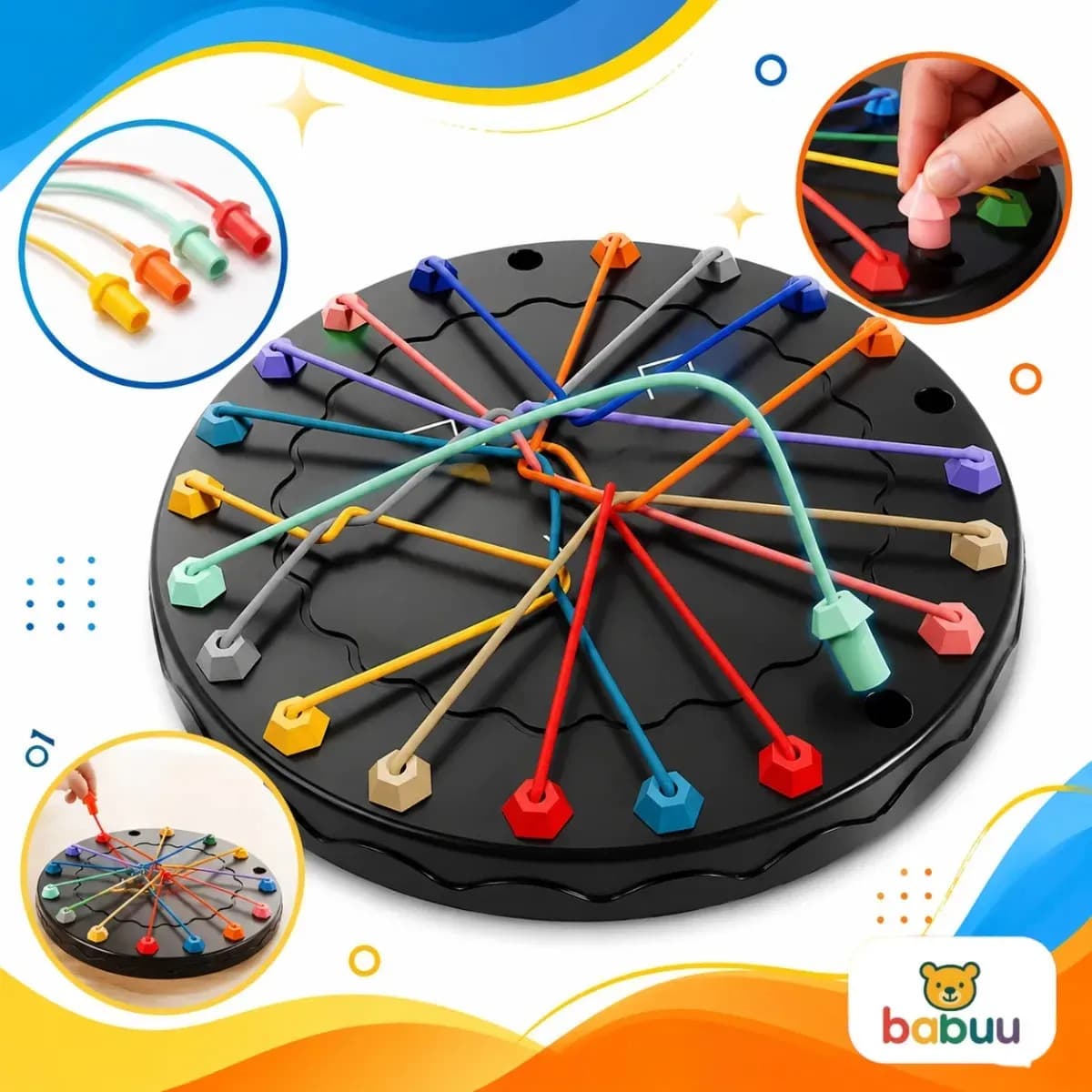 Jogo Desafio Desenrolar Cordas Anti Estresse Raciocínio Quebra Cabeça Babuu Brinquedos Educativos