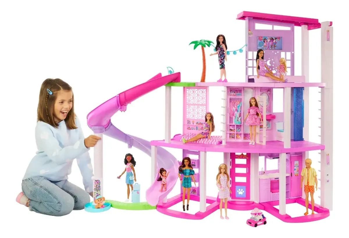 Casa dos Sonhos da Barbie conjunto de brinquedos Com Piscina E Acessórios Com 2 Andares Para Crianças A Partir De 3 Anos Casa da Barbie — imagem 2