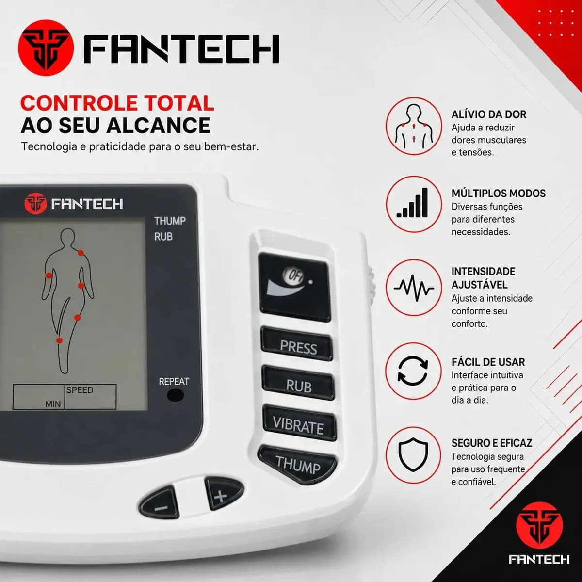Aparelho De Choque Estimulador Terapia Ocupacional Fisioterapia Fantech — imagem 5