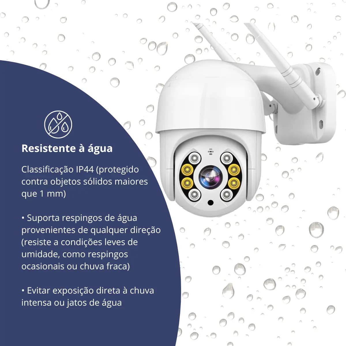 Câmera Ip A8 App Icsee Infravermelho Prova D'água Externa Wifi Hd Cor Branco — imagem 5