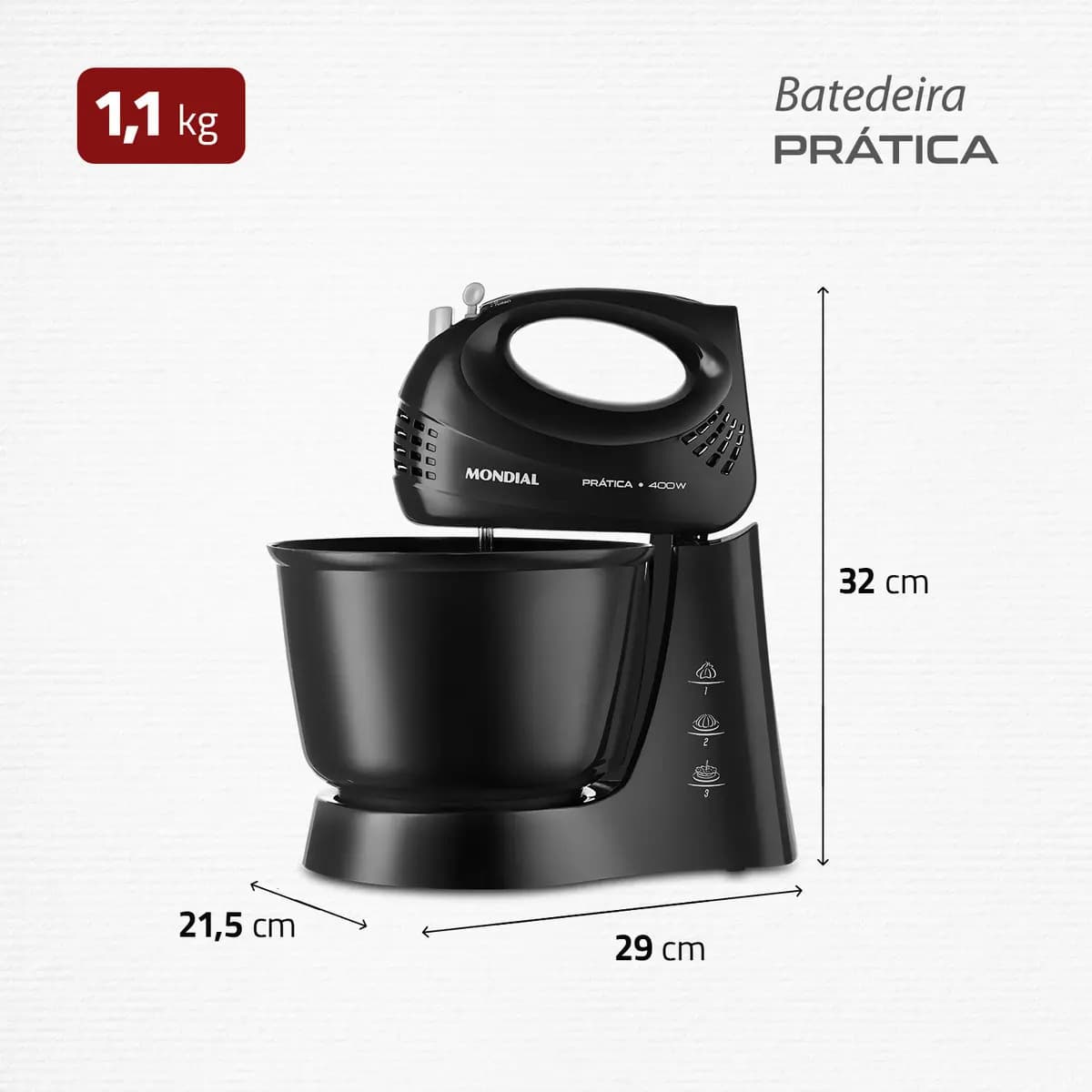 Batedeira Prática Mondial 400W - B-44-B — imagem 6
