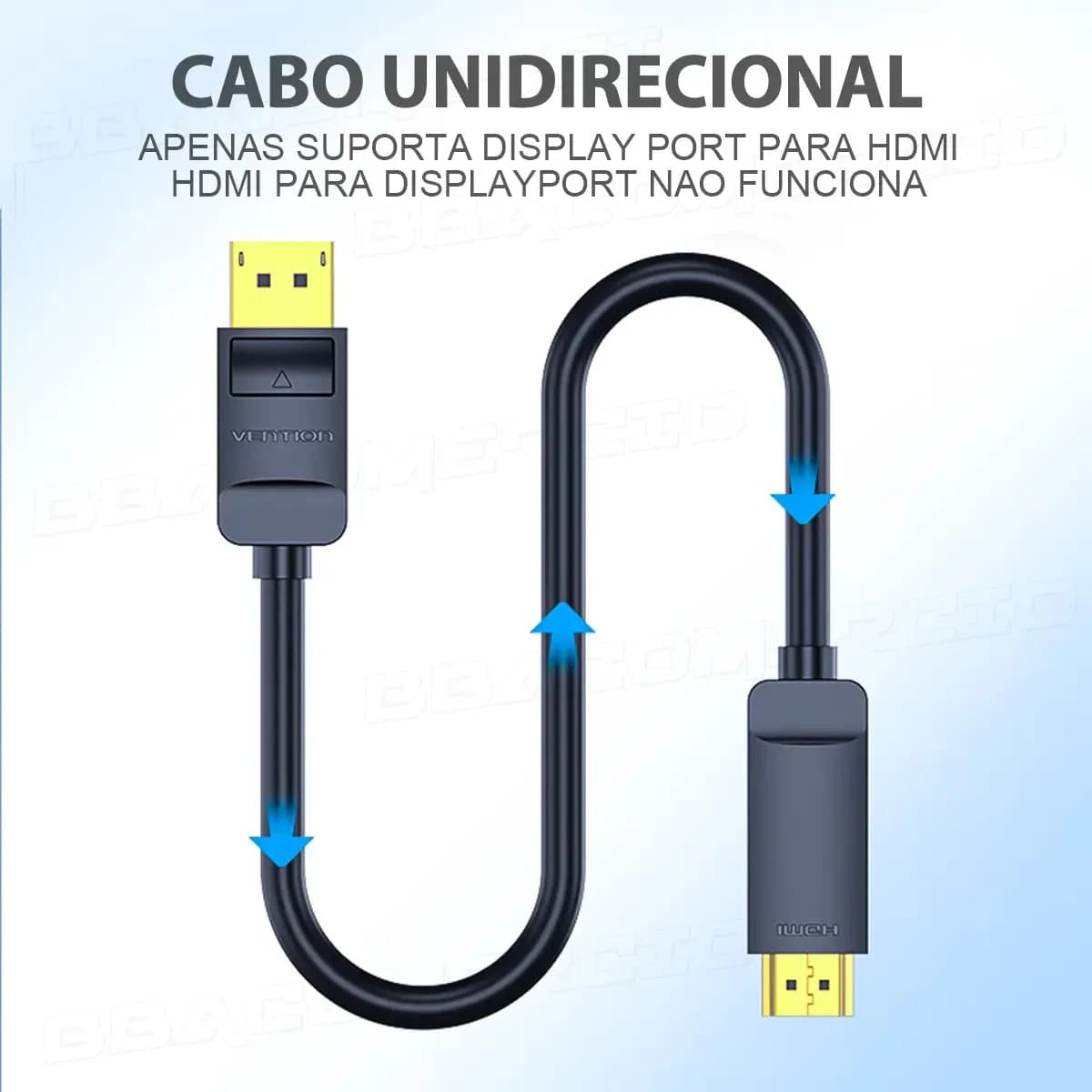 Cabo Displayport Para Hdmi 4k 30hz Uhd Dp To Hdmi Vention 2m — imagem 3