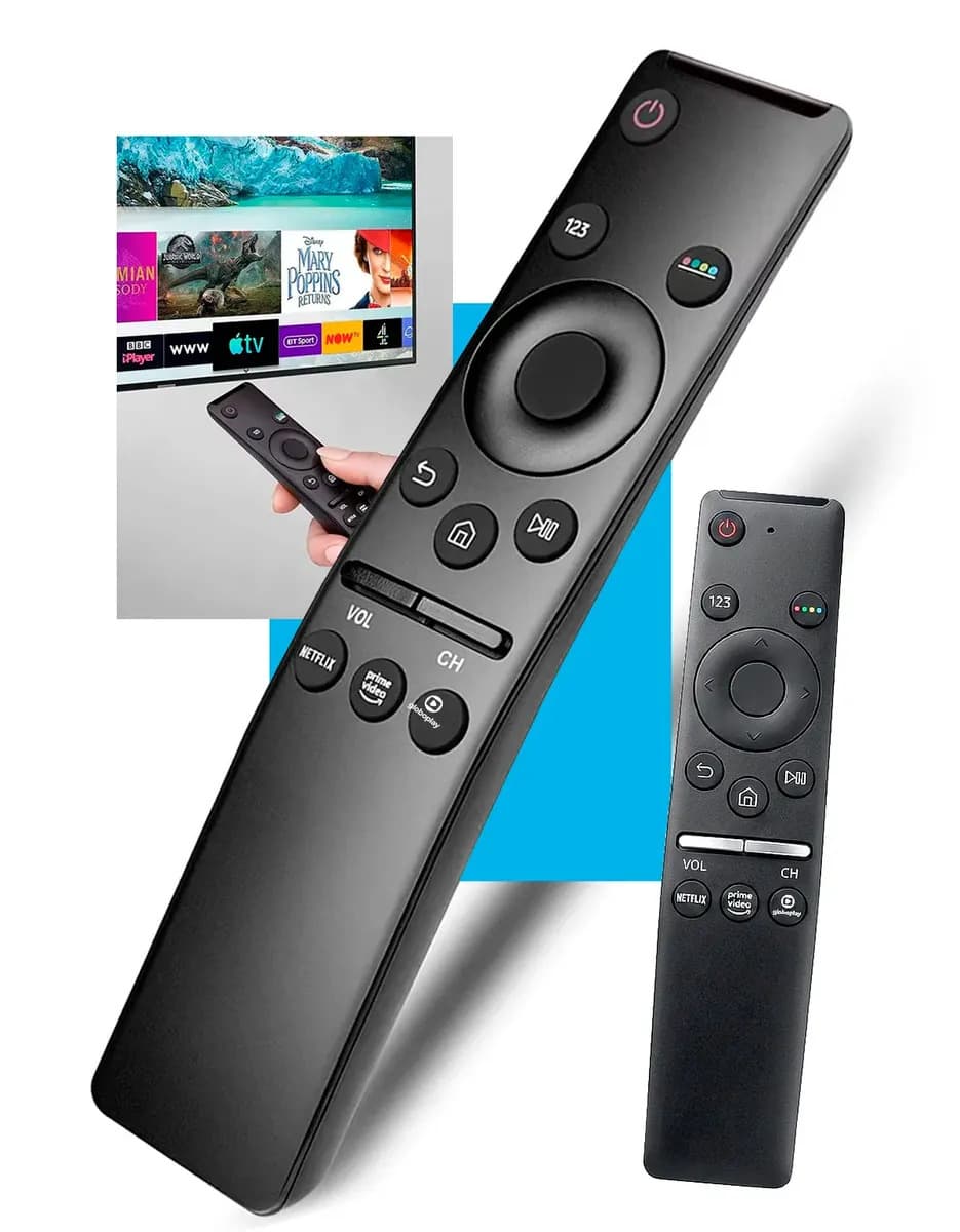 Controle Remoto Casenn para Smart TV Samsung 4K com Netflix, Prime Video e Google Play
