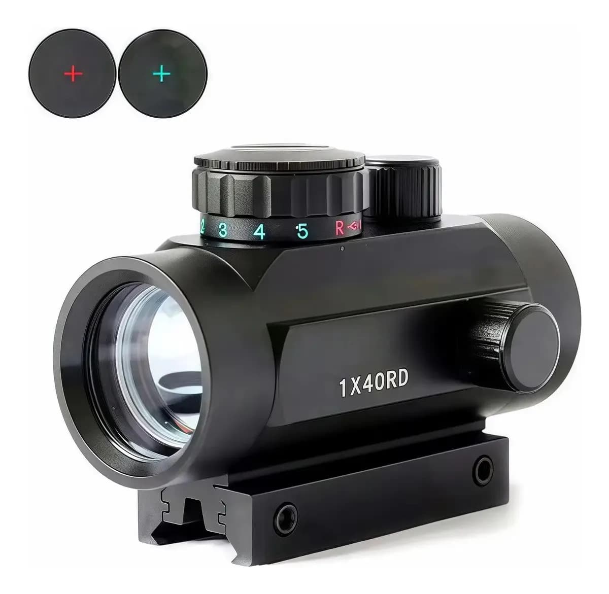 Mira Holográfica cruz com ponto luminoso vermelho e verde 1x40 Belifou 11mm E 22mm — imagem 2