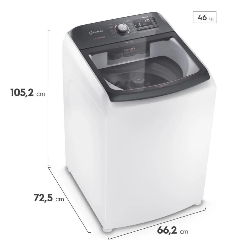 Máquina de Lavar 15kg Electrolux Premium Care com Cesto Inox, Jet&Clean e Time Control LEC15 — imagem 2