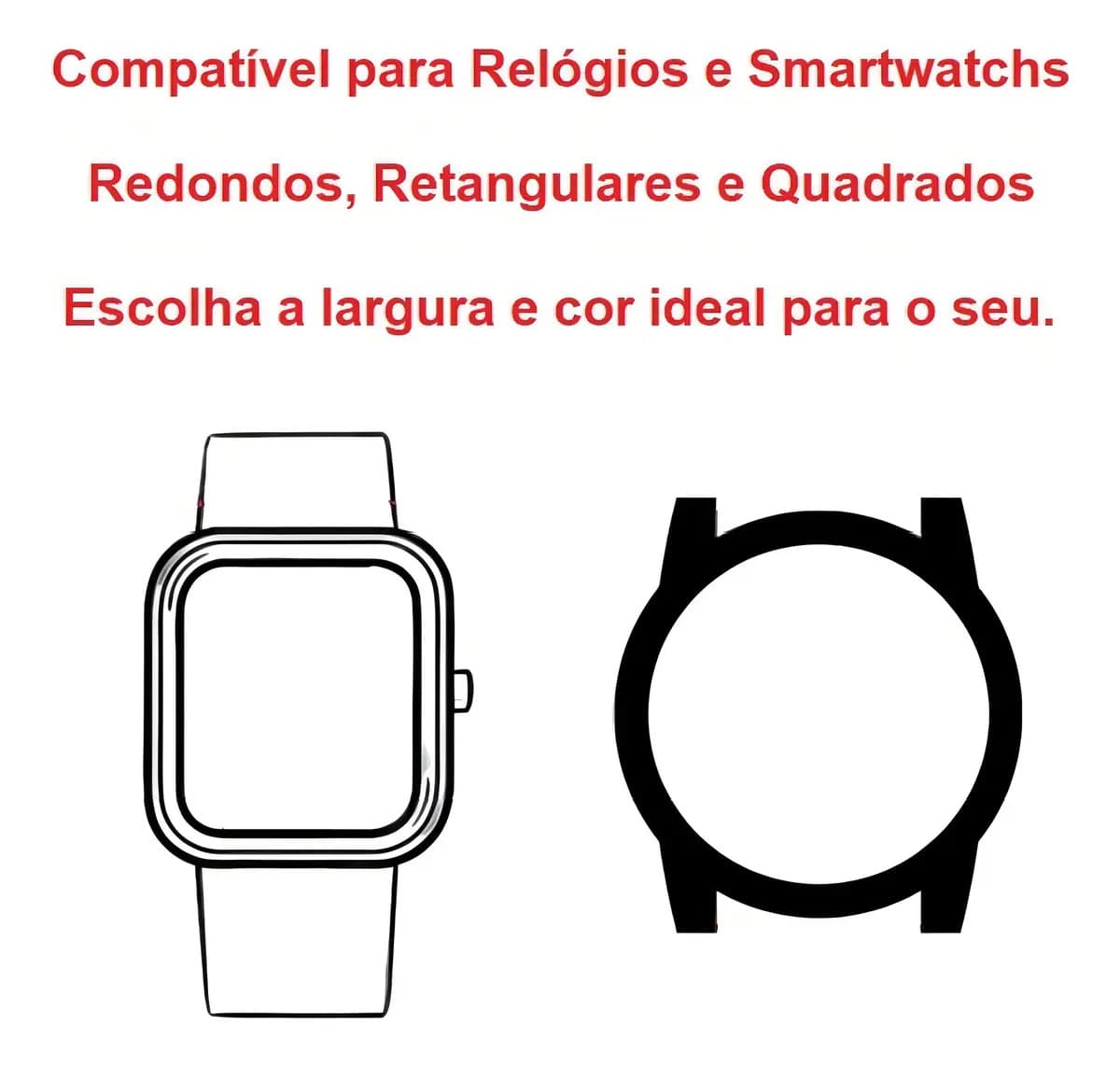Pulseira 22mm Silicone Wawe Para Relogio Smartwatch C/ Pinos Cor Cinza — imagem 5