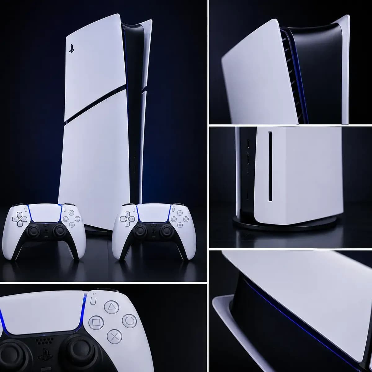 Playstation 5 Slim Digital 825gb Branco Novo Cfi-2114 2 Controles Dualsense Originais Sony Ps5 Lacrado Console Completo Ssd Ultra Rápido 4k Ray Tracing Wifi Blu — imagem 4