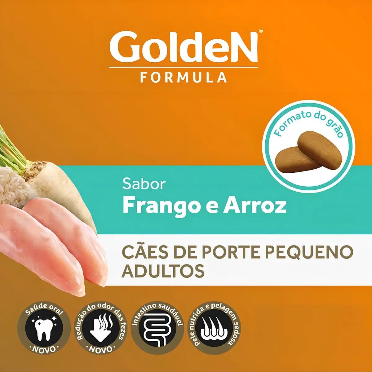 Golden Formula cães adultos de pequeno porte frango e arroz 15kg — imagem 2