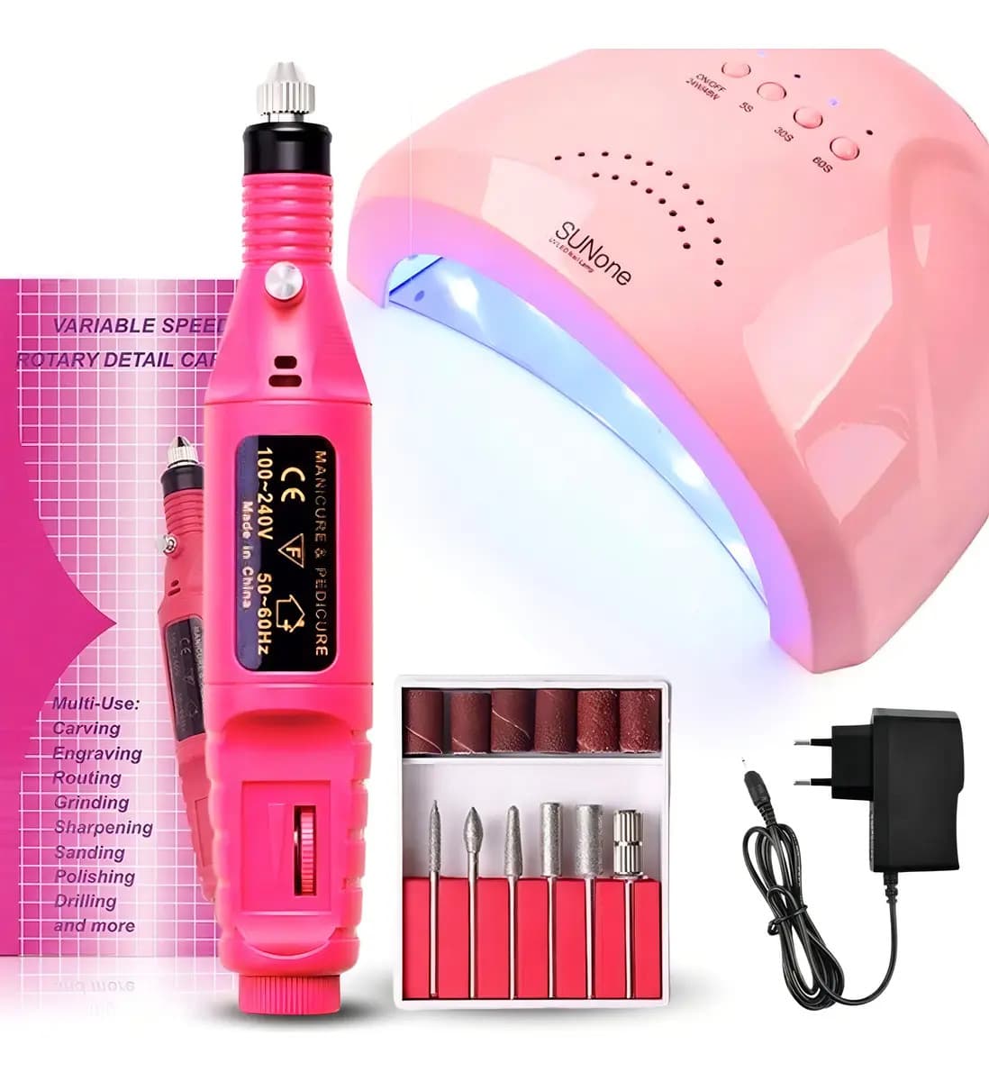 Sun 5 Led Uv Cabine Estufa + Lixadeira Elétrica 24 Hs — imagem 2