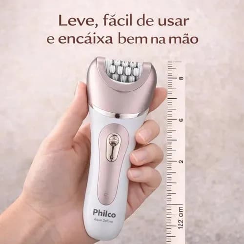 Depilador Philco Aqua Deluxe Pdp01r Branco E Rosa 110v/220v Rosa-pálido — imagem 6