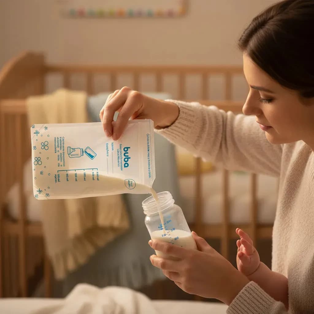 Kit 25 Sacos Para Armazenar e Congelar Leite Materno Buba 200ml — imagem 4