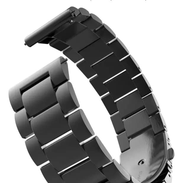 Pulseira Relógio Smartwatch Aço Inox Cor Preto Largura 18 mm — imagem 2
