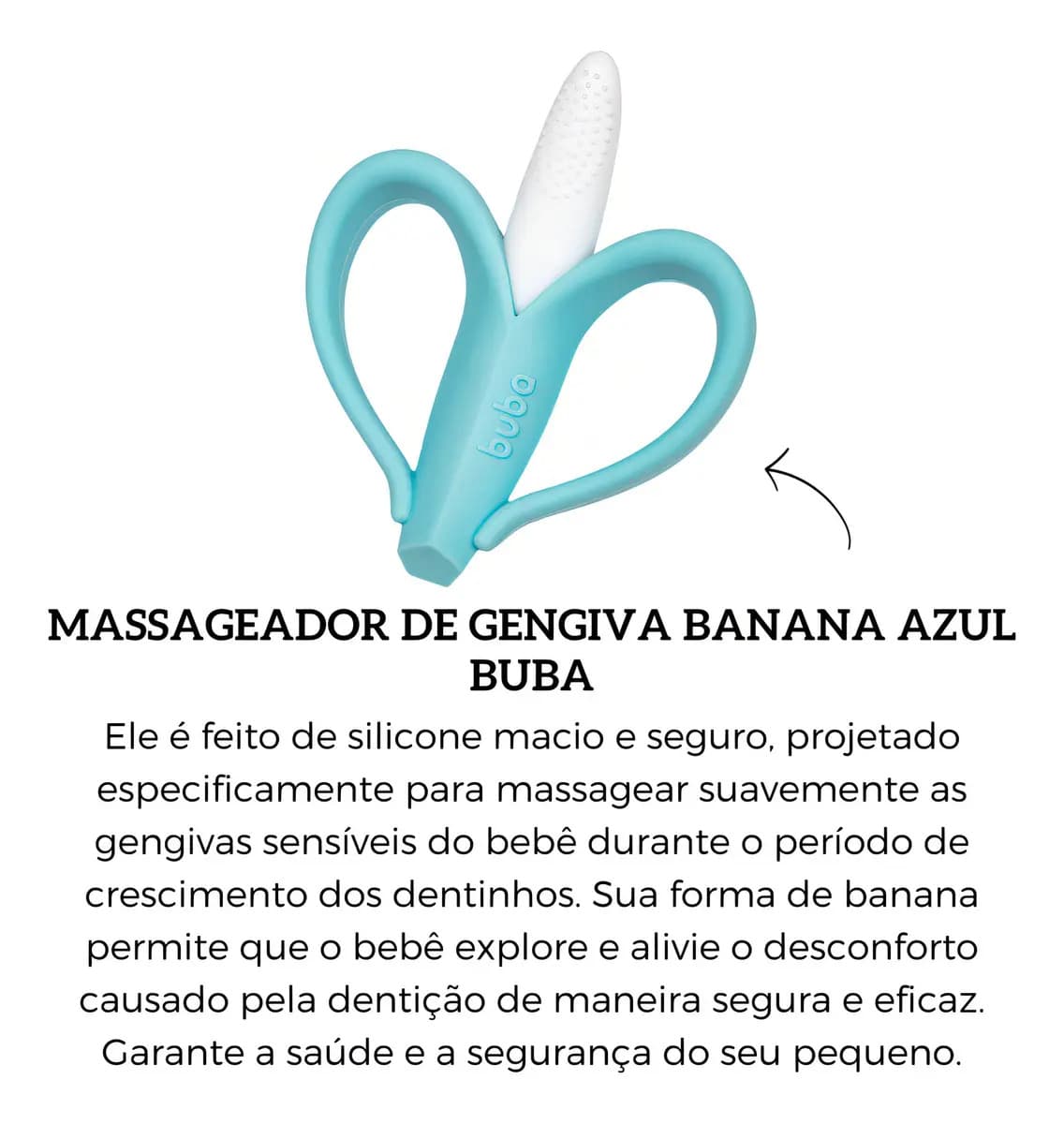 Massageador De Gengiva Banana Azul Buba — imagem 6