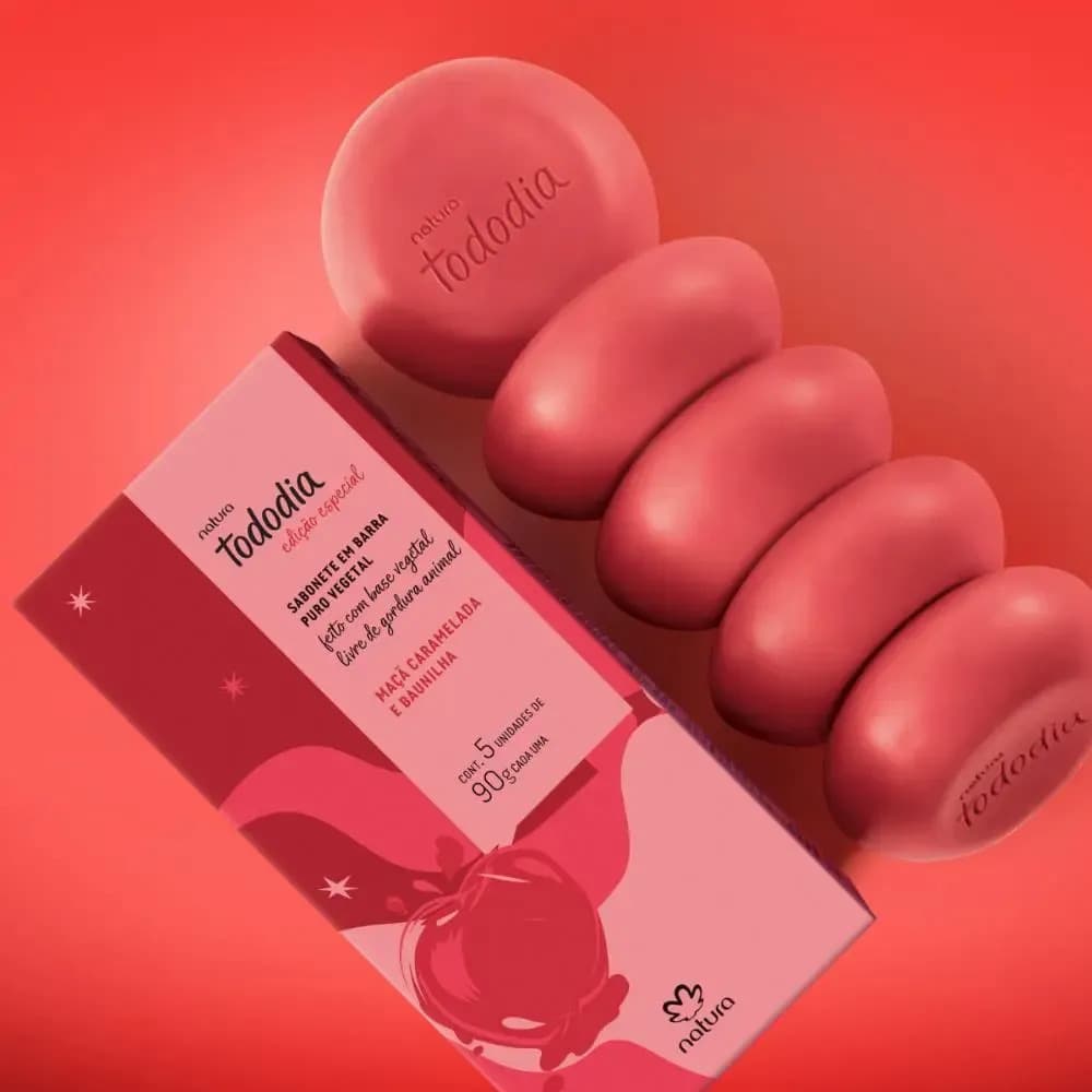 Sabonete Em Barra Natura Tododia Maçã Caramelada 5un 90g — imagem 2