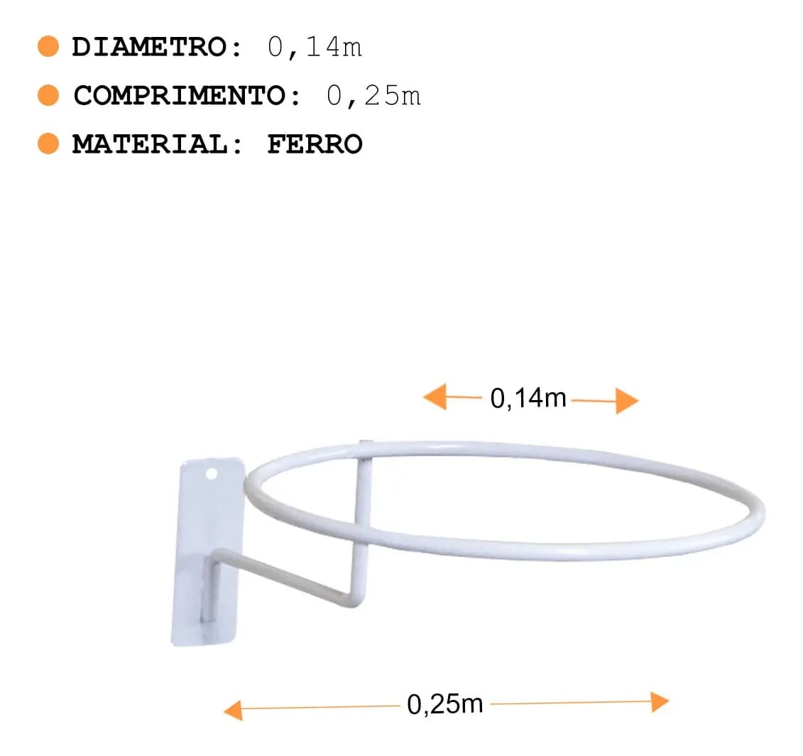 Kit 03 Suporte Parede Expositor Bola Futebol Basquete Vôlei LM Balcoes Branco — imagem 6
