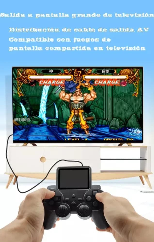Consola de jogos S10 com alça de controle remoto — imagem 4