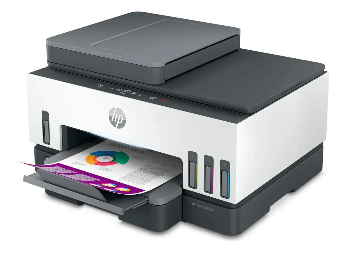 Impressora Multifuncional HP Smart Tank 794 Tanque de Tinta Colorida Wi-Fi Scanner Duplex, Bluetooth. Funções: Imprimir, Copiar, Digitalizar. Cor: Branco (2G9 — imagem 3