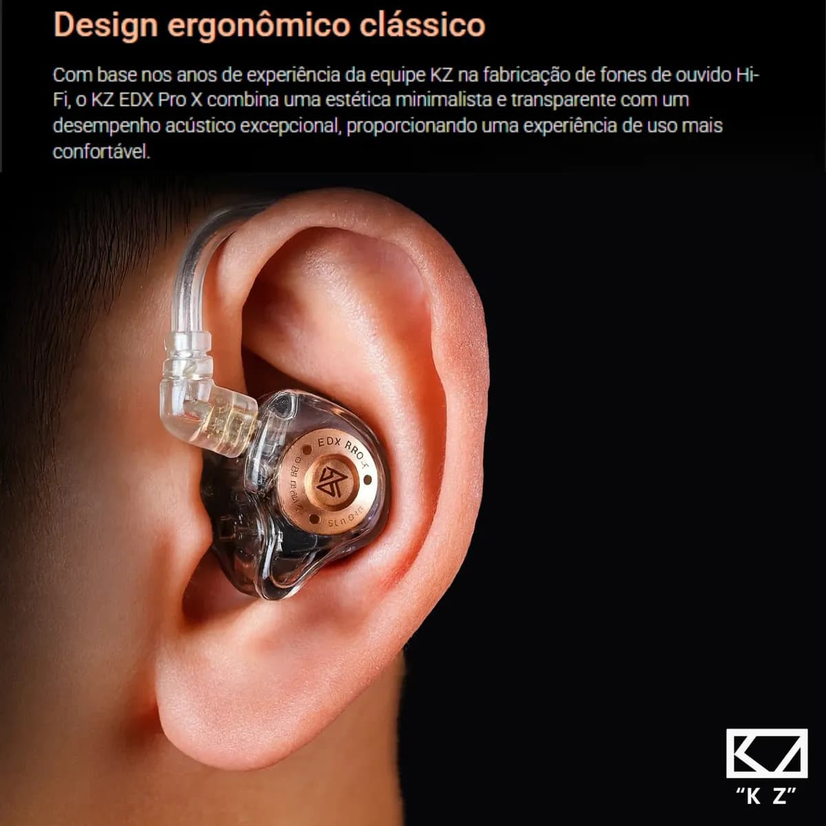 Fone De Ouvido In-ear Gamer KZ EDX Pro X Sem Microfone — imagem 6