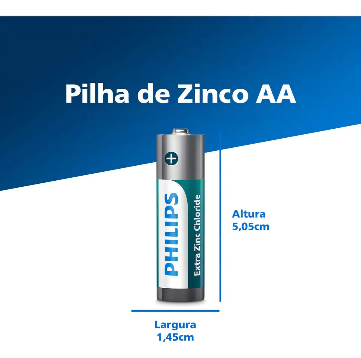 40 Pilhas Zinco Aa Philips Bateria Caixa C/40 Unidades — imagem 4