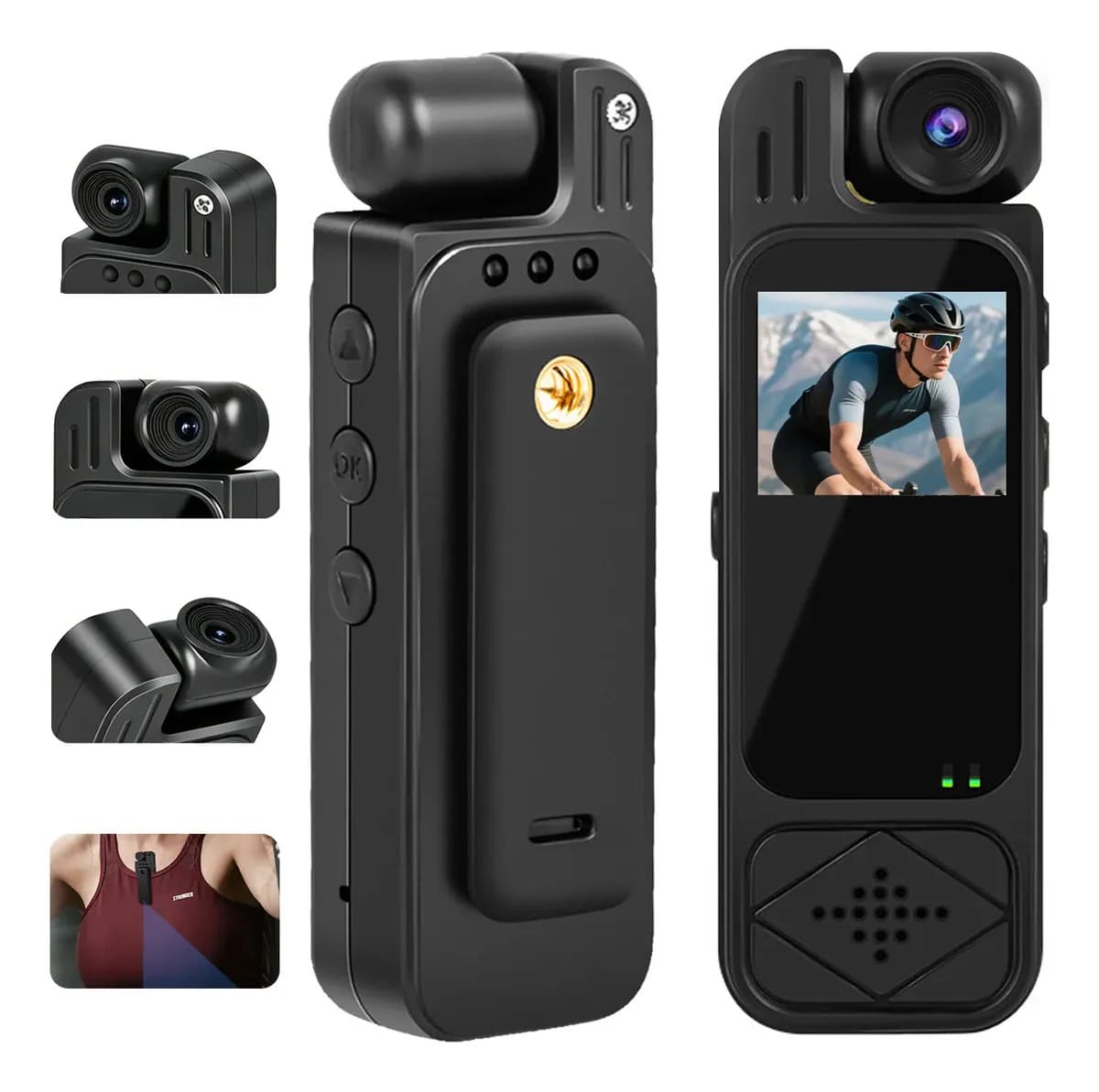 Mini Câmera Corporal Body Cam Lente 180° Pro Sporte4k