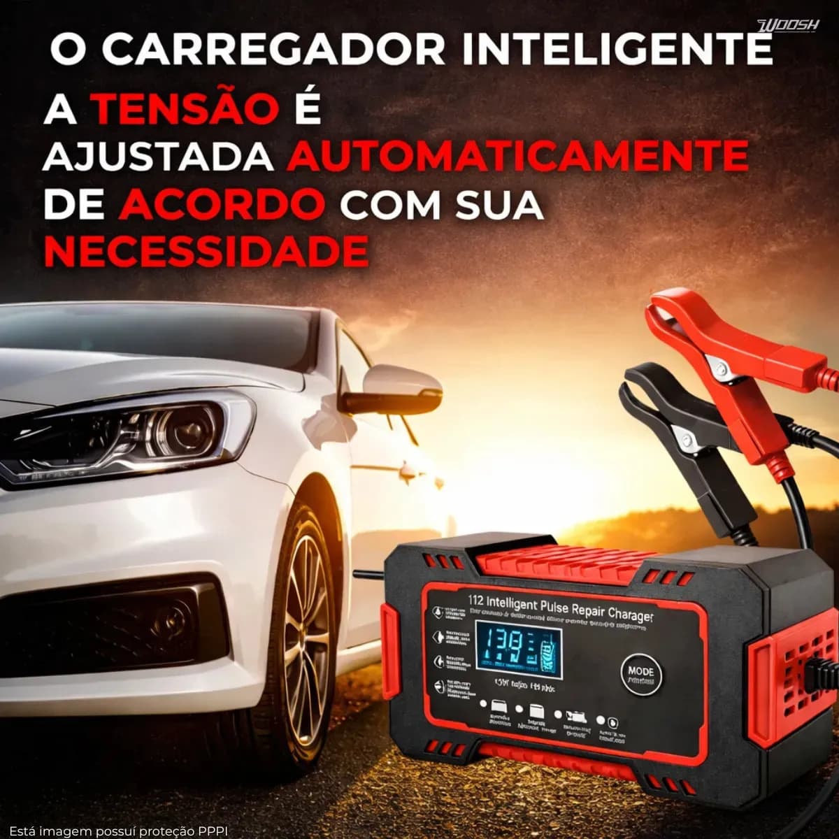 Carregador Inteligente De Bateria Automotiva 12v 6a Bivolt Recupera Baterias 4ah A 100ah Todos Veículos Moto Carro Caminhão Barco Woosh — imagem 2