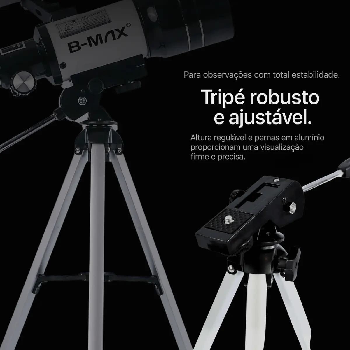 Telescópio Refrator F30070m 70mm Apertura 300mm Tripé Profissional Para Céu Noturno Lua Planetas Nebulosas Ideal Iniciantes Astronomia Óptica Multiplada Observa — imagem 6