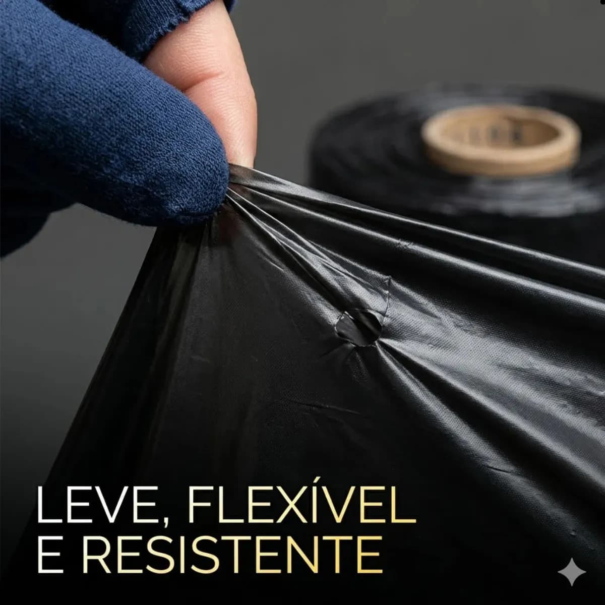 Lona Plástica Preta 4x30m Grande Proteção Pintura Obra Reforma Cobertura Móveis Piso Polietileno Multiuso Construção Econômica — imagem 4