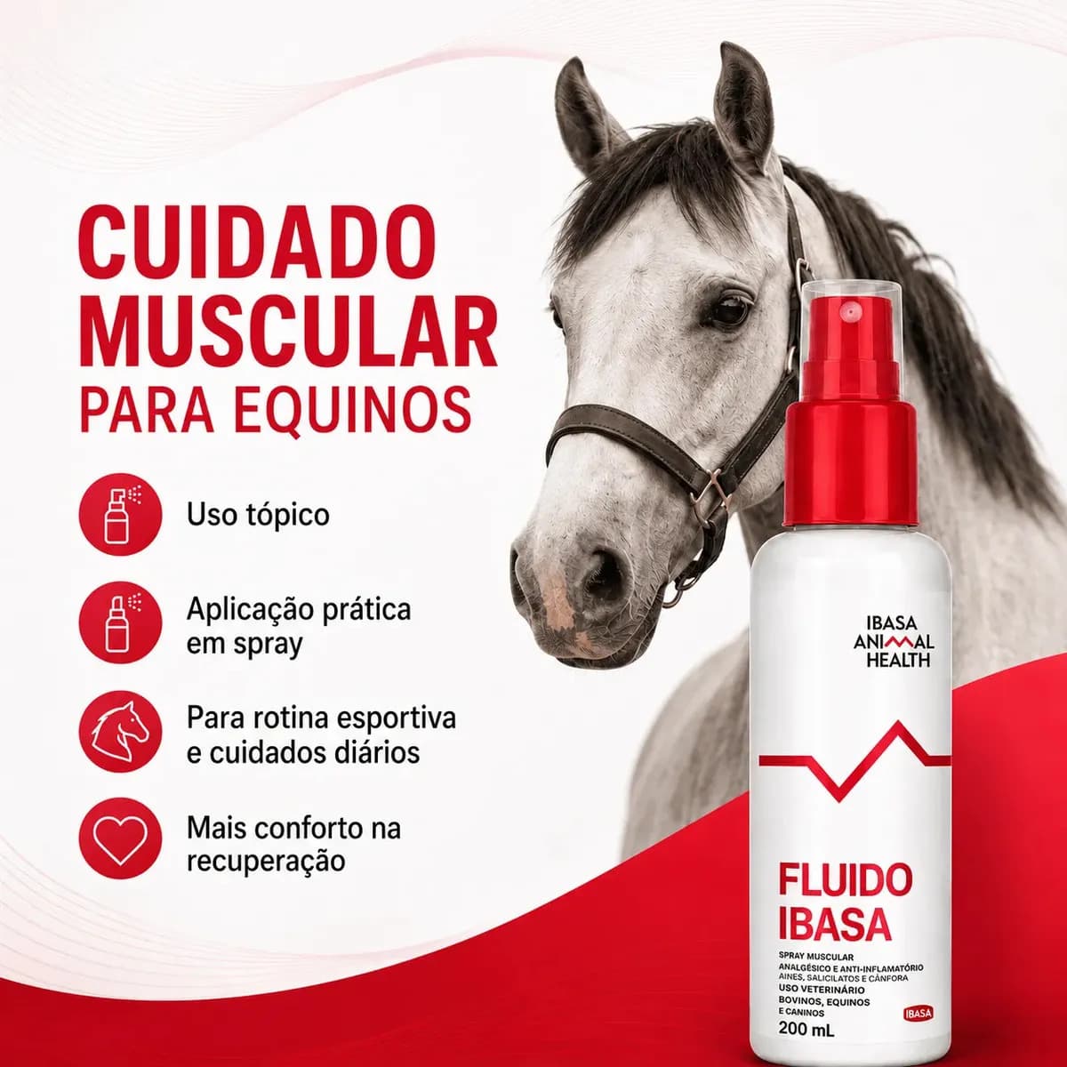 Fluido Ibasa 200ml Spray Muscular Uso Veterinário — imagem 5
